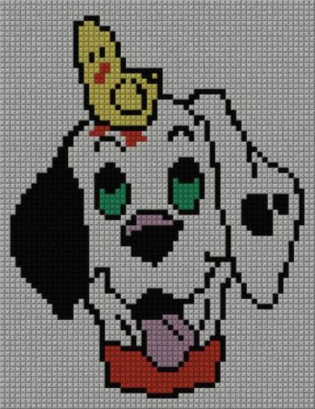 Рисунки по клеточкам большие собаки