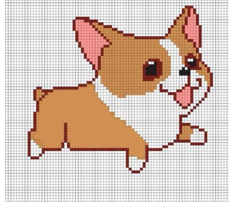 Рисунки по клеточкам собачки и кошечки маленькие