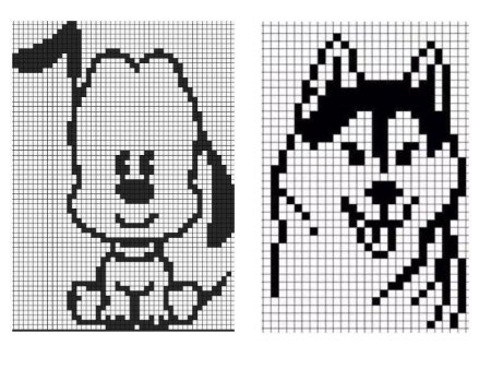 Рисунки по клеткам черно белые