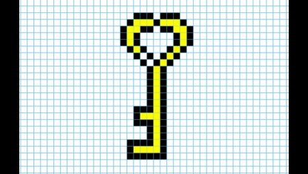 Рисование по клеточкам ключ