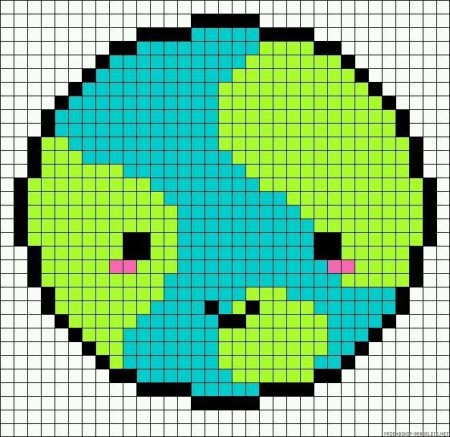 Рисунки по клеточкам летние
