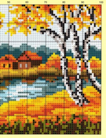 Вышивка крестом пейзажи и природа схемы