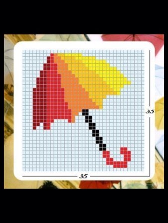 Осенние рисунки по клеточкам