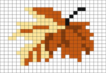 Осенние листья по клеточкам