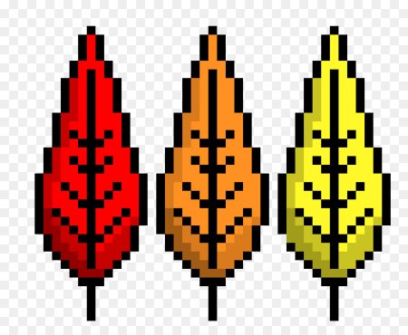 Пиксельные листья