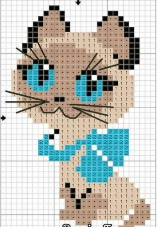 Котенок Гав схема вышивки крестиком
