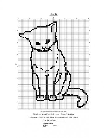 Рисунки по клеточкам кот