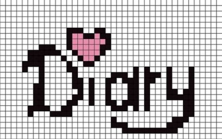 Рисунки по клеткам для личного дневника