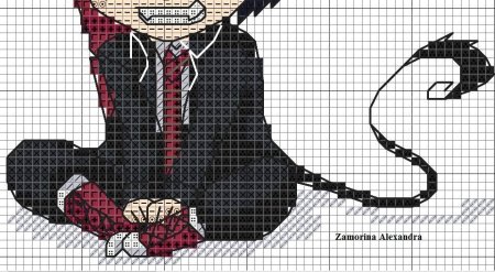 Вышивание крестиком аниме синий экзорцист