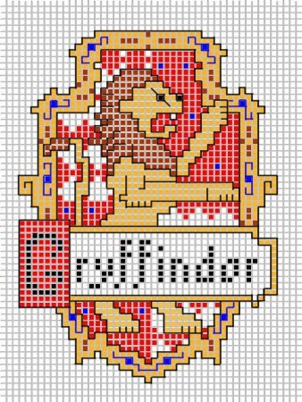 Герб Гриффиндора схема вышивки