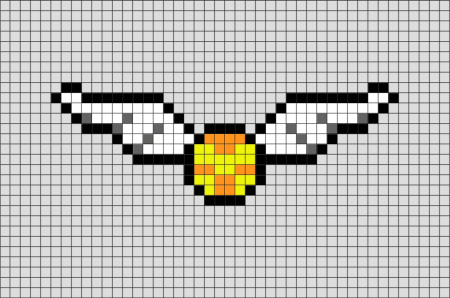 Снитч Гарри Поттер вышивка