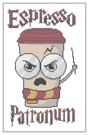 Гарри Поттер вышивка крестиком Espresso Patronum