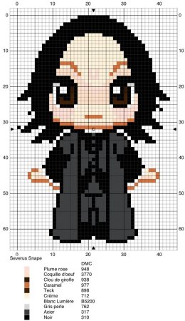 Северус Снейп вышивка крестом схема
