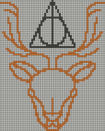 Рисование по клеточкам Гарри Поттер