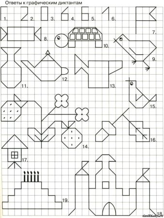 Диктант по клеткам 5 лет