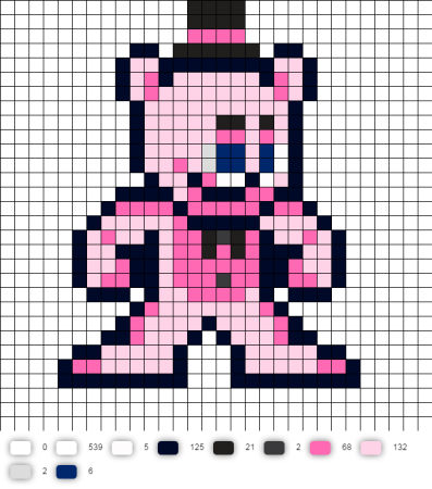 ФНАФ по клеточкам в тетради маленькие