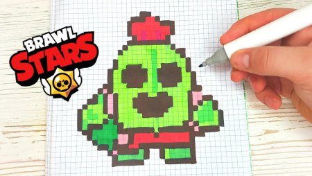 Рисование по клеткам Brawl Stars