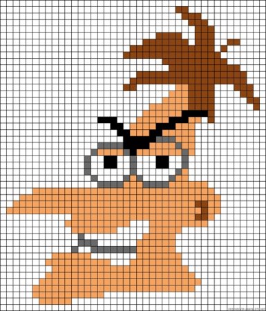 Рисование по клеткам мульт герои