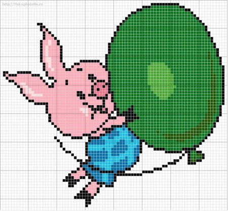 Пятачок крестиком