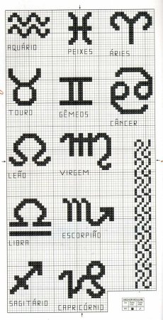 Схемы фенечек со знаком зодиака