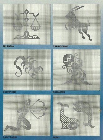Филейное вязание знаки зодиака