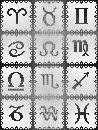 Филейное вязание знаки зодиака