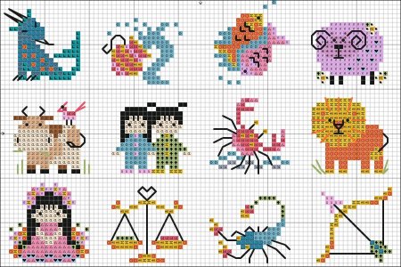 Вышивка крестом Скорпион