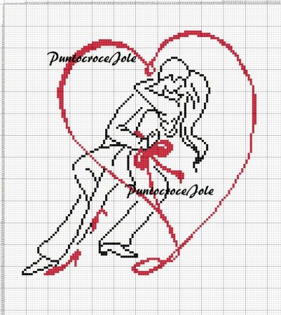 Вышивка монохром пара