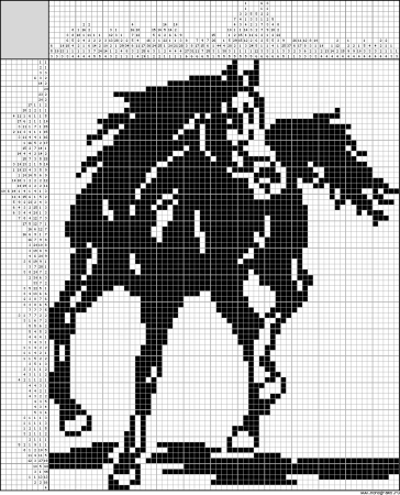 Рисование по клеточкам лошадь