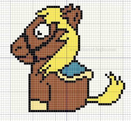 Рисование по клеточкам лошадь