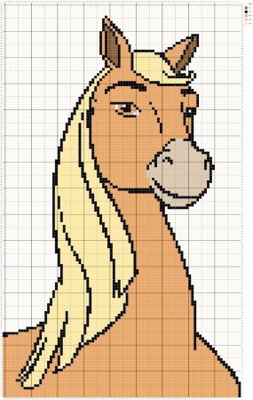Лошадь по клеточкам
