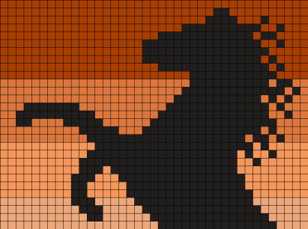 Орнамент лошади для вязания