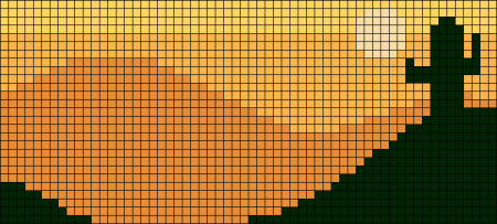 Закат по клеточкам