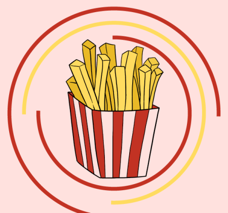 Картошка фри рисунок