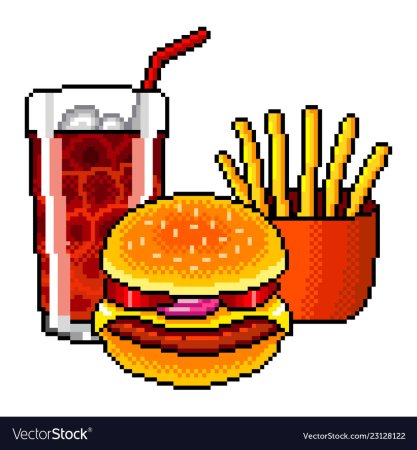 Пиксель арт фастфуда
