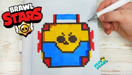 Ящики из БРАВЛ старса по клеточкам