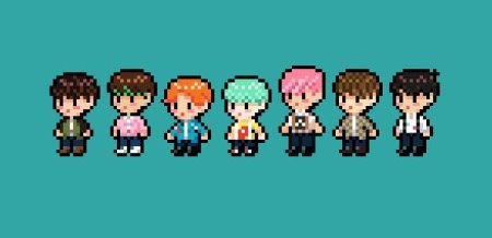 Пиксельные BTS