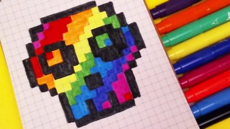 Рисунки по клеточкам разноцветные