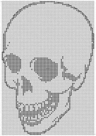 Рисование по клеткам череп