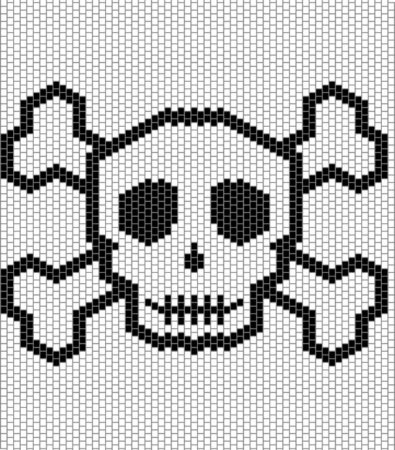 Череп из клеточек