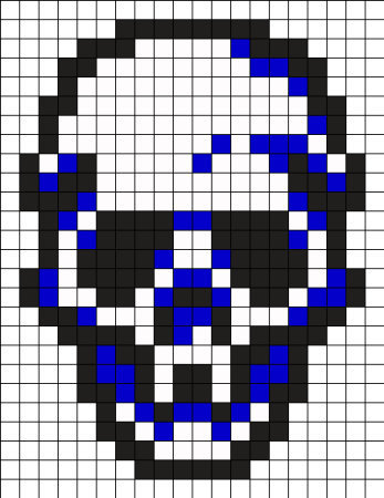 Рисование по клеточкам череп