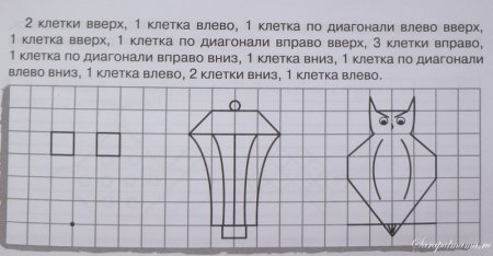 Рисунки по клеточкам вверх вниз влево
