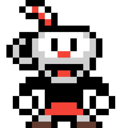 Пиксель арт Cuphead