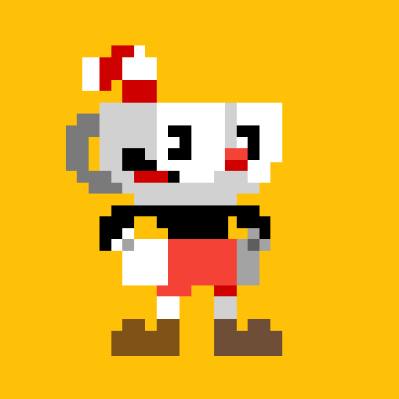 Пиксельный Cuphead