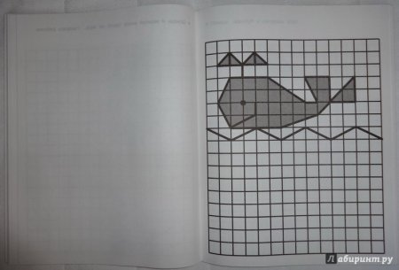 Иллюзия по клеточкам в тетради черной ручкой