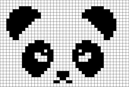 Рисунки по клеточкам Панда