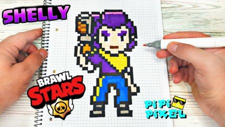 Шелли из Браво старс по клеточкам