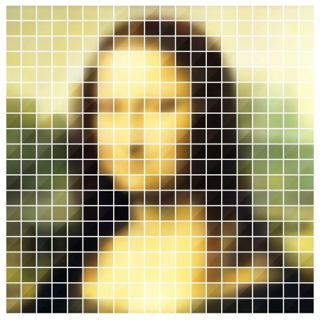 Пикселизация Мона Лиза