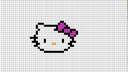 Хелло Китти по клеточкам
