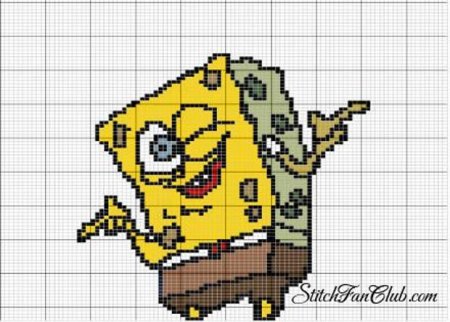 Spongebob Squarepants вышивка крестом